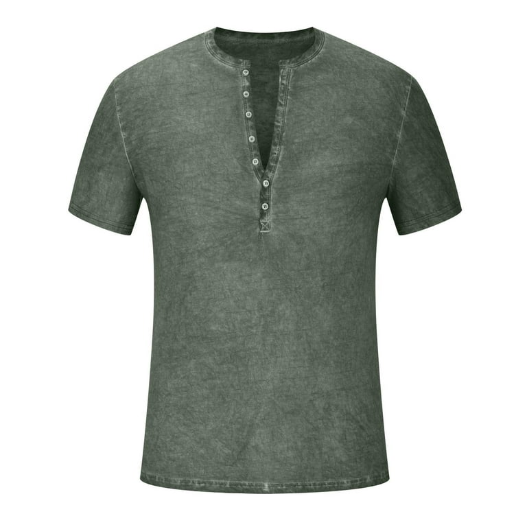 Viadha Men's Muscle Dress Shirts Slim Fit Stretch Short Sleeve Casual  Button Down Shirts for Men(Green,3XL)