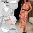 thumbnail image 6 of Jeiento Matching Hawaiian Outfits for Couples Dress for Women Mens Short Sleeve Button Down Shirts Retro Tropical Leaves Long Maxi Slit Cap Sleeve Round Neck Loose Fit Vacation Shirt, 6 of 7