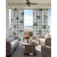 thumbnail image 6 of Palm Trees Blackout Curtains for Bedroom Living Room Darkening Curtains 63 Inches Long Watercolor Plaid Tropical Tree Summer Window Curtain 2 Panels Set Window Treatment Grommet Drapes 52"x63", 6 of 9