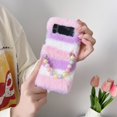 thumbnail image 6 of Fuzzy Fluffy Cases Compatible with Samsung Galaxy Z Flip 4 - Cute Furry Plush Fur Phone Cases for Girls Women Winter Warm Soft Back Shockproof Protective Cover for Z Flip 4 5G,Pearl Pink, 6 of 8