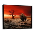 thumbnail image 2 of Designart "Bison Silent I" Animals Floater Framed Wall Decor, 2 of 7