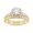Yellow Gold, variant on AFFY Bridal Rings Set for Women 5MM Round Lab Created Moissanite Engagement Ring With Matching Band Set for Her in 14K White Gold Over Sterling Silver, Size 7