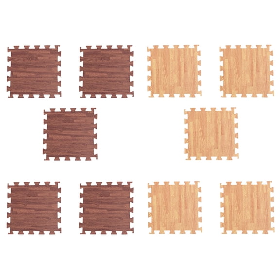 KONTONTY 10pcs Interlocking Foam Floor Mats for Home and Outdoor Use Eva Tiles