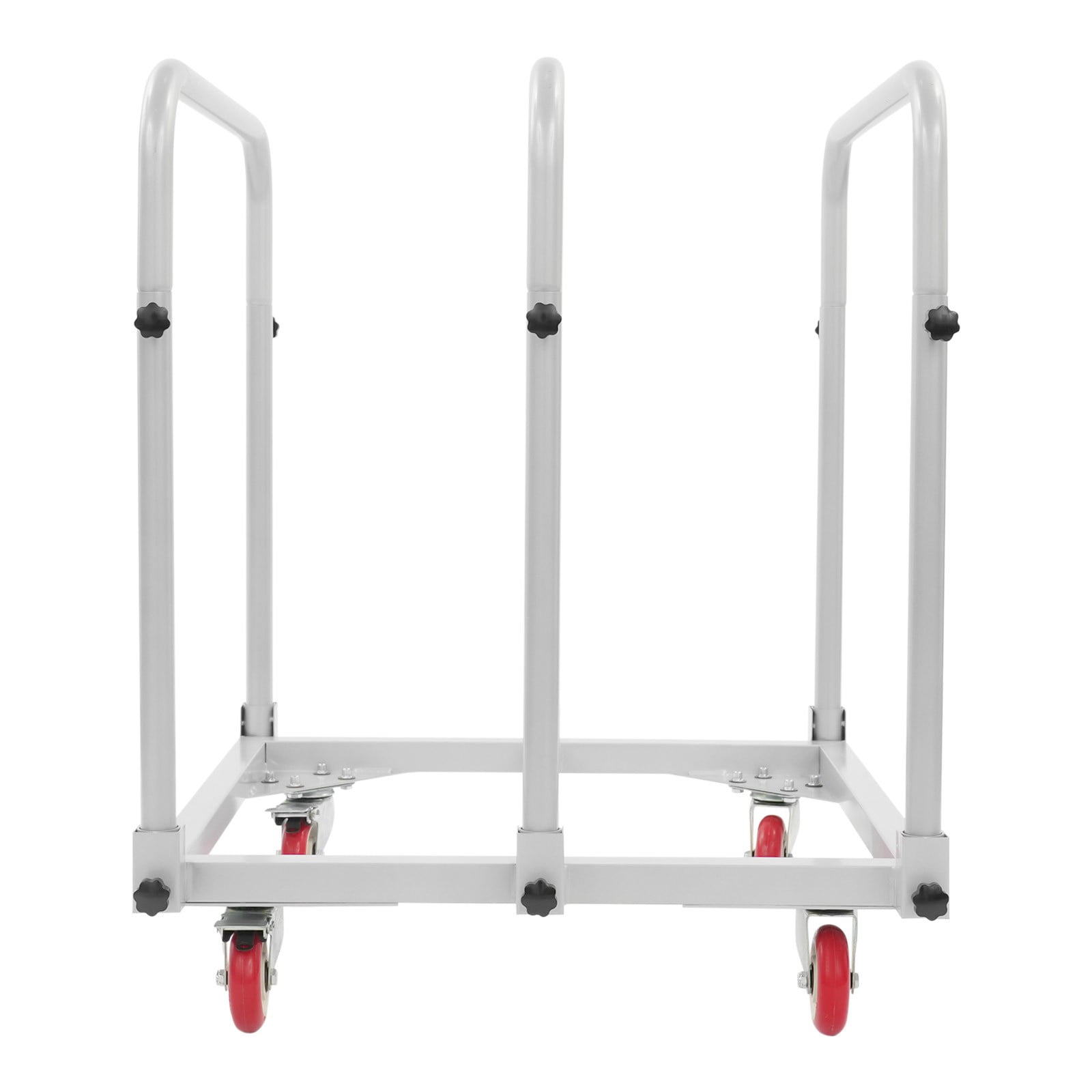 ToppiJoy Heavy Duty Hand Truck Dolly with 4 Swivel Casters, Industrial Hand Cart Hold up to 1400lbs for Plywood, Warehouse, Factory, Workshop (Grey)