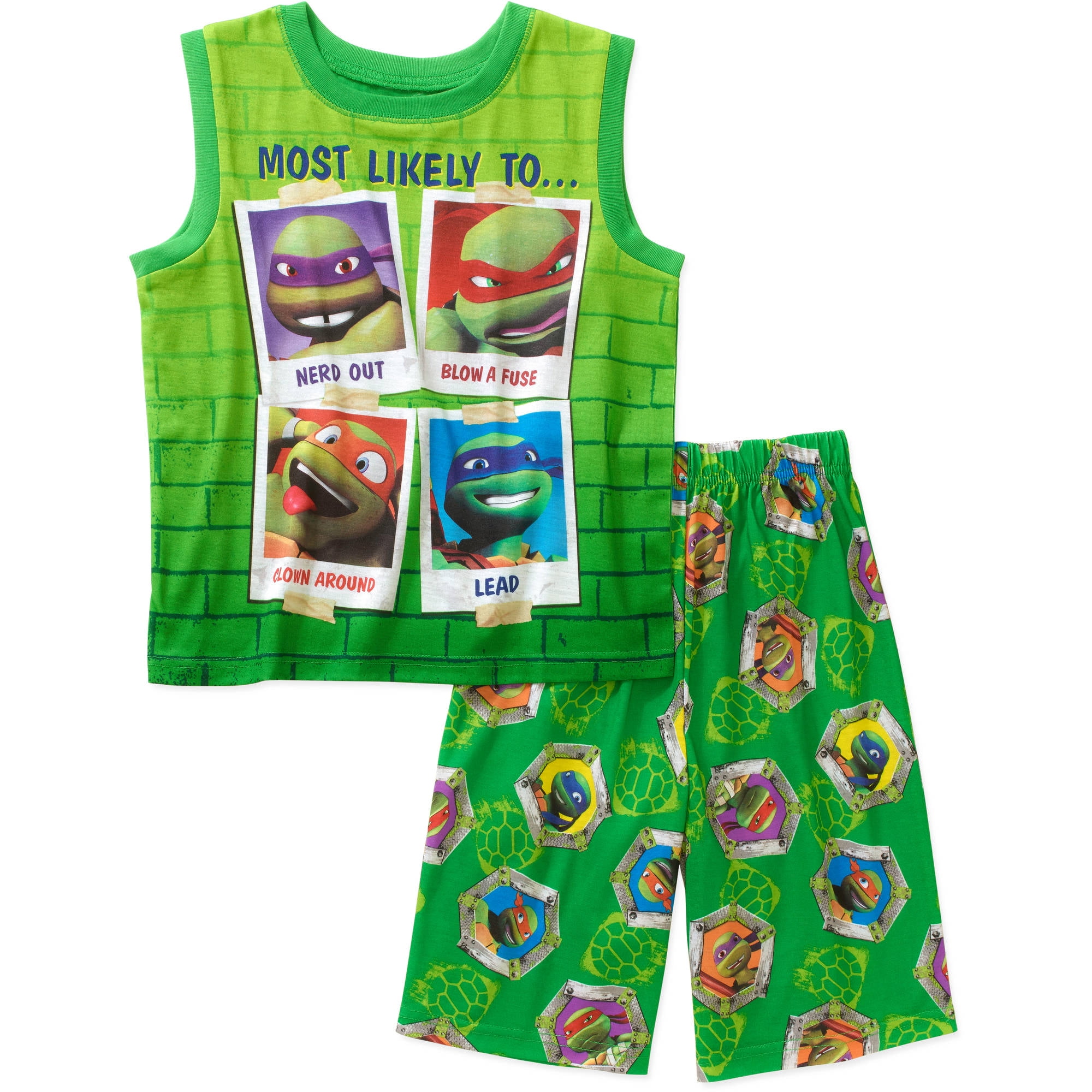 Boys' Licensed Muscle Sleep Shirt and Shorts 2Piece Pajama Set