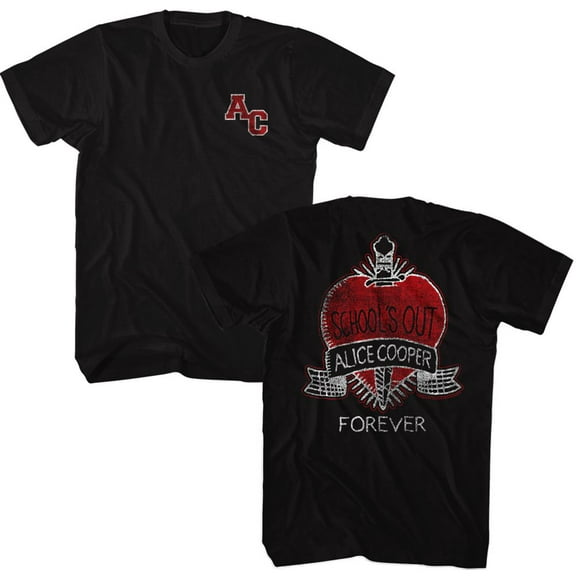 Alice Cooper School's Out Varsity Black T-Shirt
