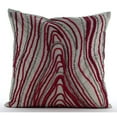 thumbnail image 1 of Pillow Covers, Grey Cushion Cover, Red Beaded Club Lounge Theme Pillow Cover, 18x18 inch (45x45 cm) Pillow Cover, Taffeta Throw Pillow Cover, Striped - Cranberry Circuit, 1 of 3