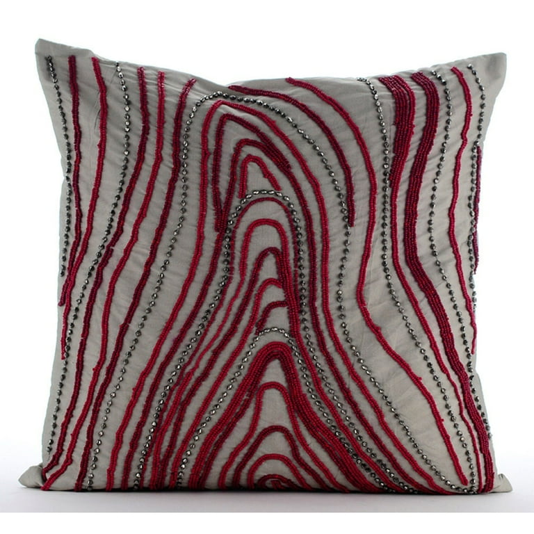 Red grey cushion covers new arrivals