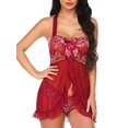 thumbnail image 2 of Skksst Womens Babydoll Lingerie Sleepwear Negligee Bralete Lace Panties Underwear Nightdress, 2 of 4