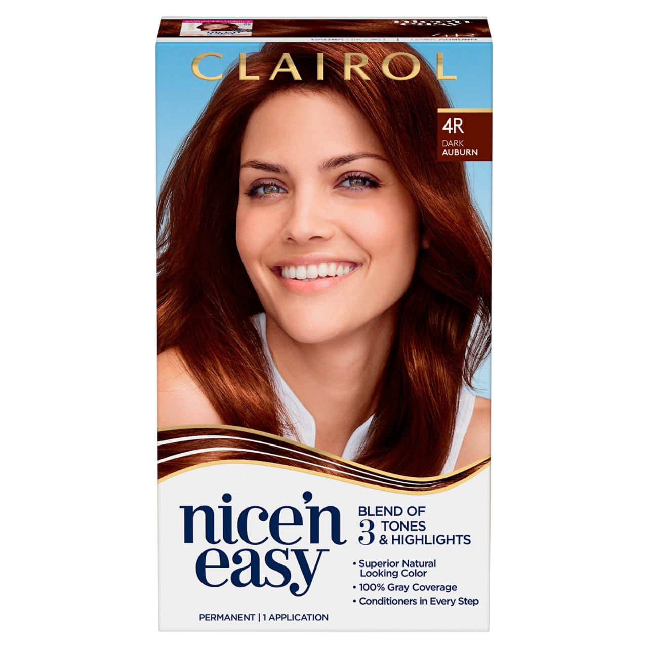 Clairol Nice'n Easy Permanent Hair Color Creme, 4R Dark Auburn, 1  Application, Hair Dye - Walmart.com