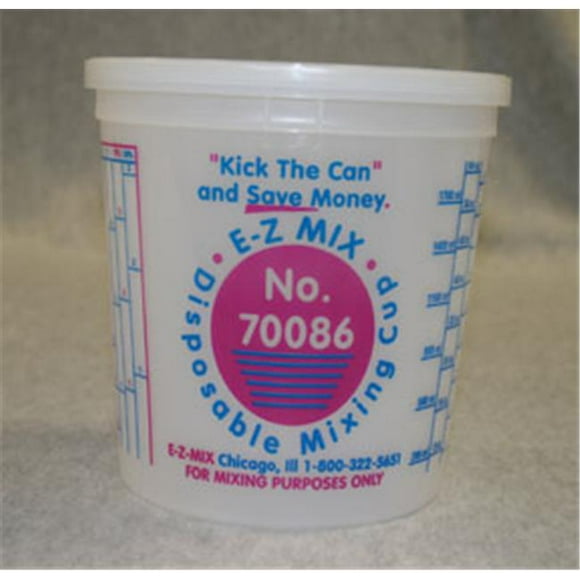 E-Z Mix EMX-70086L 2.5-Quart Plastic Mixing Cup Lids, Box Of 25