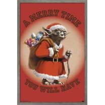 Star Wars: Saga - Yoda Merry Time Wall Poster, 14.725" x 22.375", Framed