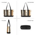 thumbnail image 6 of FORMRS Canvas Laptop Tote Bag for Women with 15.6" Computer Compartments Shoulder Handbag, Beige Abstract Dots, 6 of 7