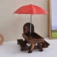 thumbnail image 3 of CBFFDC Squirrel Picnic Table Feeder 1 Set Wooden Squirrel Feeder Creative Shape Stable Structure Smooth Edge Easy to Refill Corn Cob Holder Reusable, 3 of 6