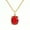 01-garnet-Jan, variant on Birthstone Necklace for Women Oval Gem Pendant Necklace 3A Cubic Zirconia Stainless Steel 18k Gold Plated 18 Inches Chain