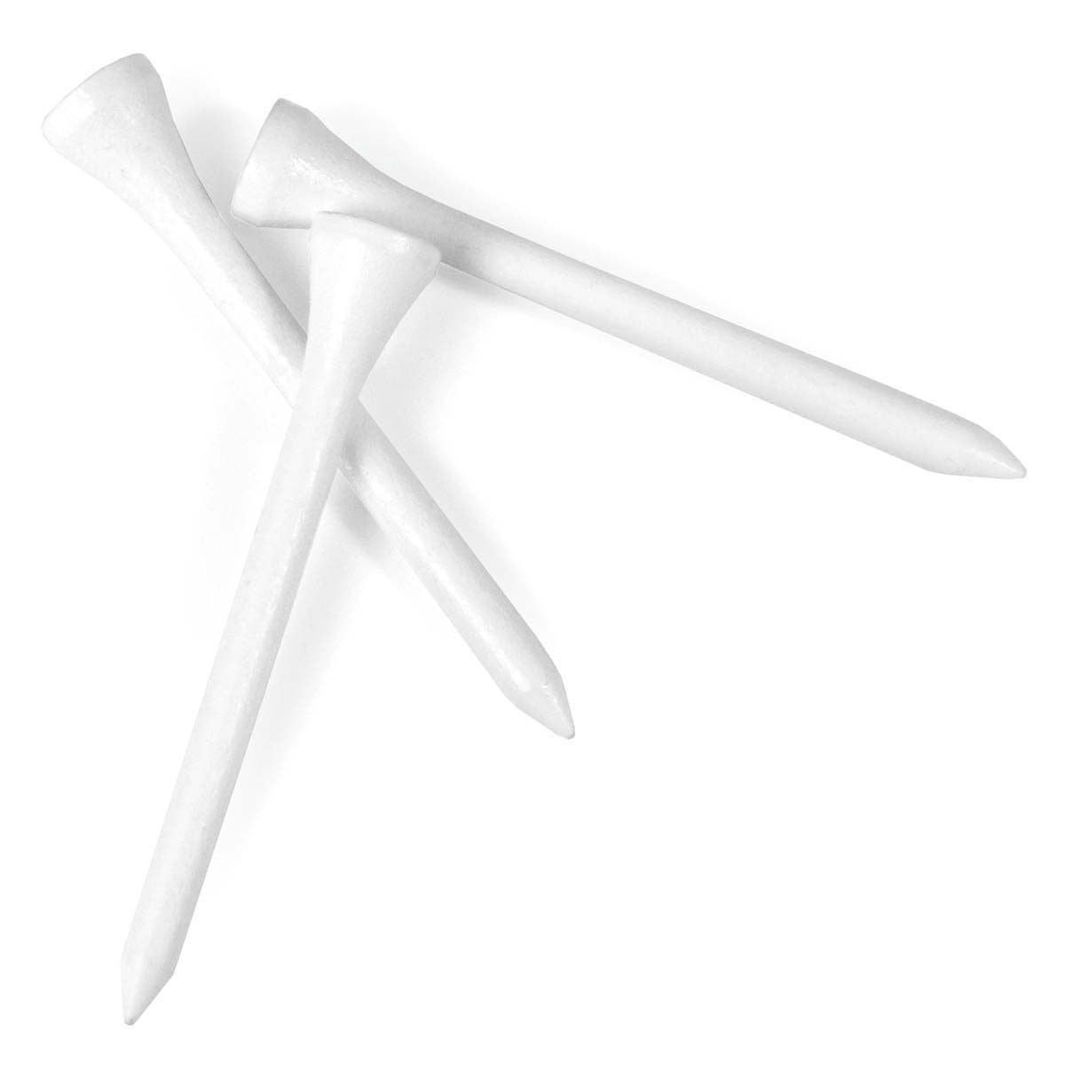Tour Gear Wooden Golf Tees White, 3-1/4 inch Tall (500-Pack)