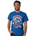 thumbnail image 3 of Retro Smurfs Cartoon 4th of July Men's Graphic T Shirt Tees Brisco Brands X, 3 of 6