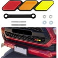thumbnail image 1 of Yazoeia Tri-Color Grille Badge Emblem Decoration Accessories, Auto Classic Retro Tri Color Stripe Decal Sticker, Car Truck Label Fits for Tacoma 4Runner Tundra Sequoia Rav4 Highlander CJC912-115308, 1 of 6
