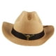 thumbnail image 4 of Sombrero de vaquero occidental de moda, sombrero de protección solar, disfraz Unisex, de paja para vacaciones al aire libre, , , marrón Fernando Sombrero de vaquero, 4 of 8