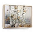 thumbnail image 2 of Designart "Neutral Toned Birch Grace" Tree Birch Floater Framed Wall Art Living Room, 2 of 5