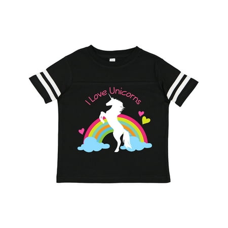 

Inktastic I Love Unicorns Rainbow Gift Toddler Boy or Toddler Girl T-Shirt
