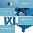 thumbnail image 4 of Giantex 3-Tier Console Table, Entryway Table w/2 Open Storage Shelves Drawer, Narrow Accent Table, Multifunctional Side Table, Blue, 4 of 6