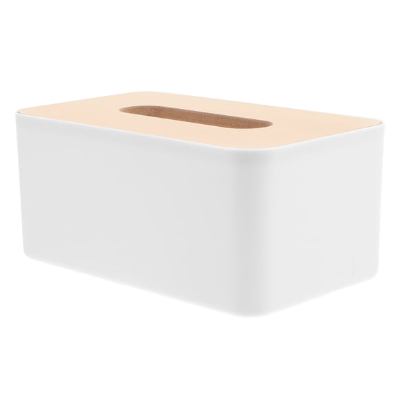 HEMOTON Rectangular Tissue Box Cover 1Pack Wood Material for Households