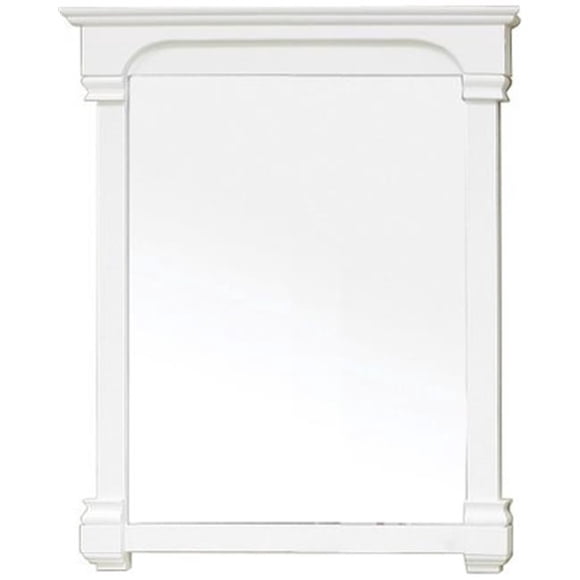 Bellaterra Home  36 In Solid Wood Frame Mirror-White