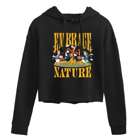 Disney - Embrace Nature - Juniors Cropped Pullover Hoodie