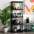 thumbnail image 5 of IRIS USA 5-Tier Shelving Unit, 64" Fixed Height, Medium Storage Organizer Shelf for Home, Garage, Basement, Shed and Laundry Room, 24"L x 12"W x 64"H, Made with Recycled Materials, Black, 5 of 7