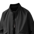 thumbnail image 3 of Jackets for Men, Men's Casual Stand Collar Lightweight Jacket, Lightweight Full Zip Front, Breathable Fabric, Packable for Travel Daily Wear, 3 of 4