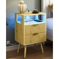 thumbnail image 1 of Mesa de noche JOONEE moderna con luz LED, 40x30x64 cm, 1 of 7