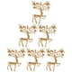 thumbnail image 5 of 6 piezas broches de navidad en forma de alce broches de moda retro ramilletes dorados, 5 of 5
