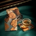 thumbnail image 5 of Juego de Posavasos de Madera con Resina Epoxi - Posavasos Modernos con Soporte para Bebidas, Incluye 12 Posavasos y Soporte, 5 of 5