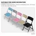 thumbnail image 3 of HEANUJJ 2Pcs Mini Folding Chair Golden For Miniature And Home, 3 of 6
