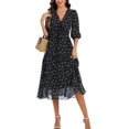 thumbnail image 2 of Vestido Kormei para mujer, casual, de verano, con estampado floral bohemio, cuello en V, 2 of 5