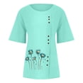 thumbnail image 5 of Aloohaidyvio Tops,Womens Summer Shirts Casual Short Sleeve Flower Printing Loose Tops, 5 of 5