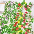 thumbnail image 5 of Shenmeida 2PCS Fake Rose Garland, 7.9FT Artificial Vines Flowers Hanging Silk Rose Vine Wedding Home Office Arch Arrangement Decoration, 5 of 9
