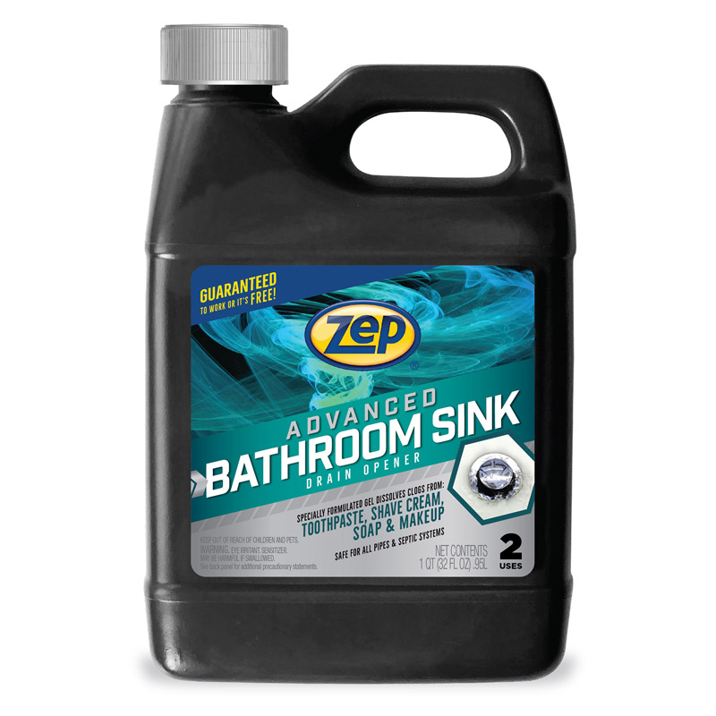 ZEP Advanced Bathroom Sink Gel Drain Opener 1 qt. Case Of 12
