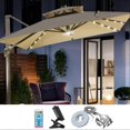 thumbnail image 3 of Lumière de Parasol Solaire Extérieur Dimmable Auto On/Off Télécommande Étanche LED Décoration de Fête, 3 of 5