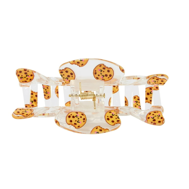 ヘアアクセサリー choko chip Claire's Tween Girls Chocolate Chip Cookie Clear Hair Claw Clip