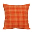 thumbnail image 2 of Aufmer 1 Pcs Decorative Woven Pillow Cover - Premium Linen Fabric Square Cushion Case 17.72x17.72in, Plaid Design for Home Decor(Orange), 2 of 6