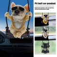 thumbnail image 2 of Swinging Dog Rear View Mirror Accessories For Car,Bulldog Cute Car Rear View Mirror Pendant Accessories Decorations,Frenchie Gifts Suitable For Men And Women-White, 2 of 8