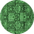 thumbnail image 1 of Ahgly Company Indoor Round Persian Emerald Green Traditional Area Rugs, 6' Round, 1 of 4