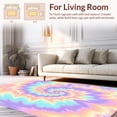 thumbnail image 2 of Flatwoven High Traffic Area Rug, Pastel Swirl Tie Dye with Gradient Blends and Dreamy Hues, Non Slip, Stain Resistant, Washable Area Rugs for Living Room, Bedroom(Purple, 8X10), 2 of 8