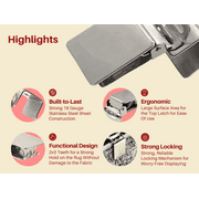Rug Clips Heavy Duty (10 Pcs) Hanging Clip/Rug Grippers/Rug Clamps Home by Wise Linkers (Chrome)