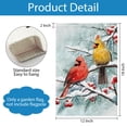 thumbnail image 7 of VOCHIC Winter Garden Flag 12x18 Double Sided, Burlap Vertical Small Snow Cardinal Garden Flag Farmhouse Yard Outdoor Winter Decor, 7 of 7