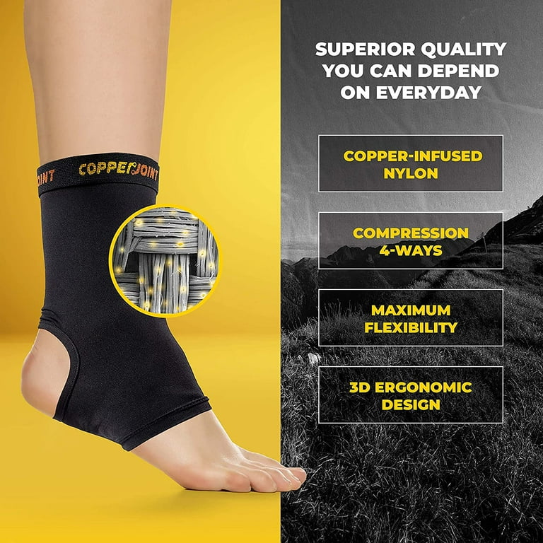 CopperJoint Ankle Compression Sleeve for Men and Women - Planter