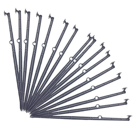 

20PCS 6mm Tube Support Rod Multifunctional Irrigation Pipeline Accessory Pipe Floor Inserted Rod Bracket Hollow Billet for Lawn Garden