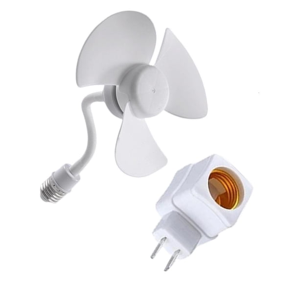 ZELVINN Mini Cooling Fan E27 Screw Home Ceiling Fan Desktop Electric for Kitchen Bedroom Dormitory Living Room Study